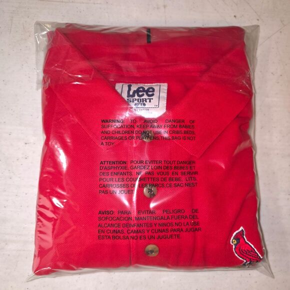 LEE SPORT Cardinals Polo Men's 2XL Embroidered MLB Logo Casual Athleisure Preppy - Picture 9 of 16